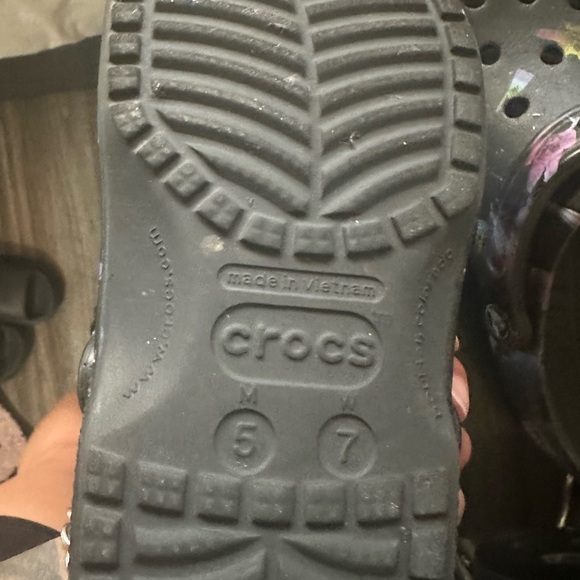 CROCS Kids Water Shoes in Black with Colorful Accents - Picture 2 of 2